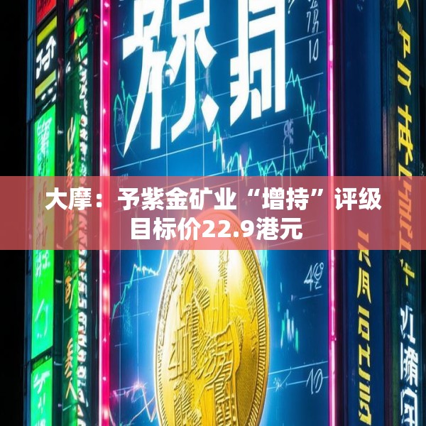 大摩：予紫金矿业“增持”评级 目标价22.9港元