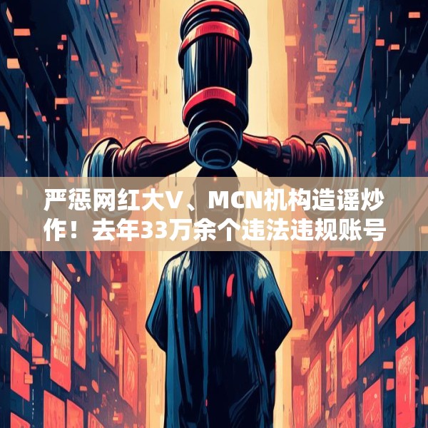 严惩网红大V、MCN机构造谣炒作！去年33万余个违法违规账号被关停