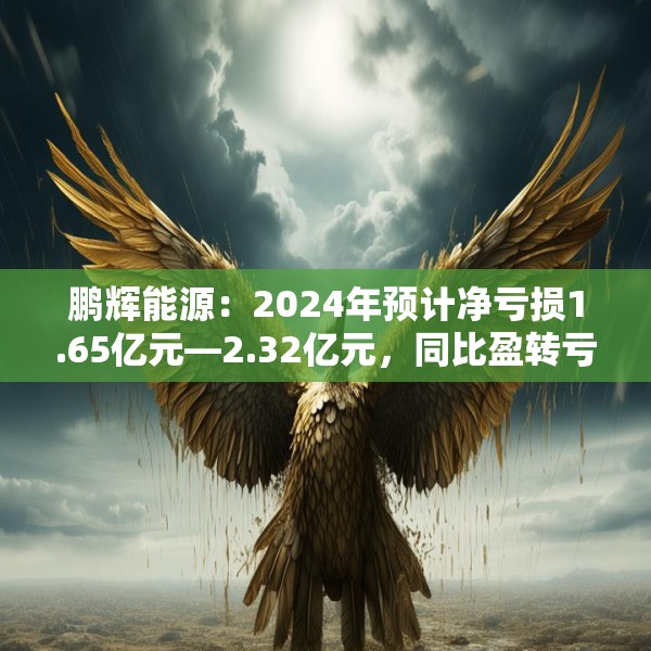 鹏辉能源：2024年预计净亏损1.65亿元—2.32亿元，同比盈转亏