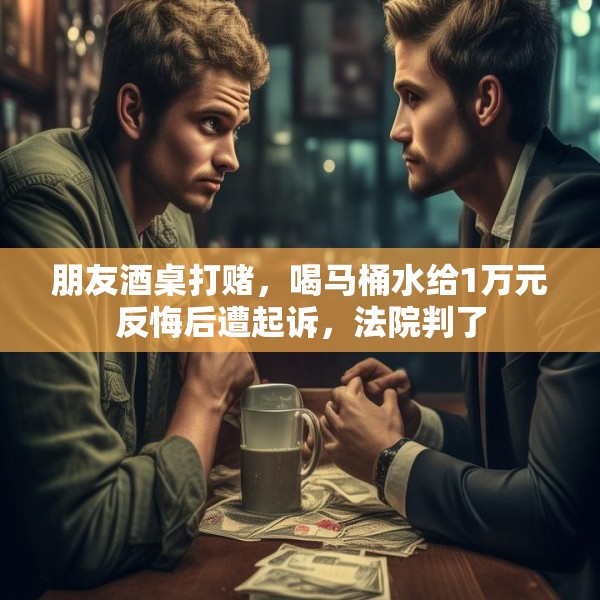 朋友酒桌打赌，喝马桶水给1万元反悔后遭起诉，法院判了